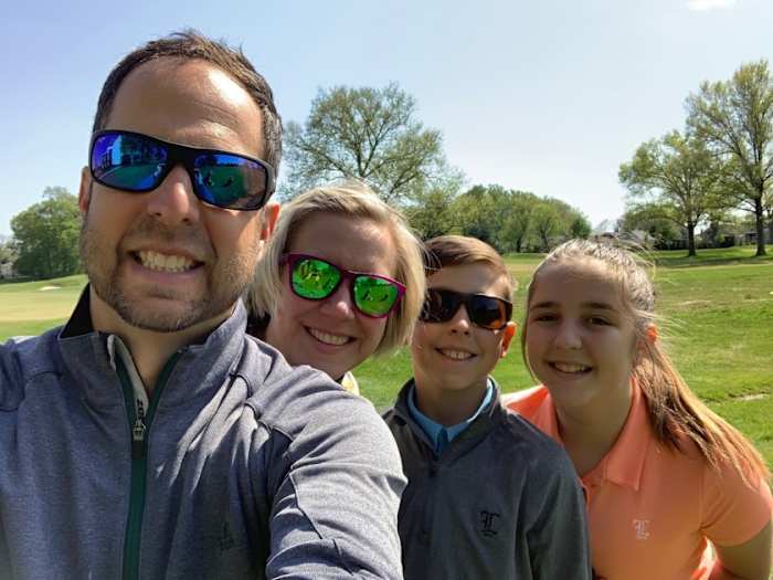 Ari Flaisher (from left), founder of We Are The Fifty, with his family: wife Jen, son Jonah and daughter Libby